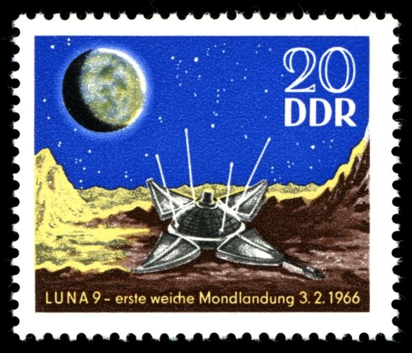 Luna 9 on the Moon's Surface