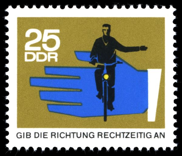 Cyclists Using Hand Signals