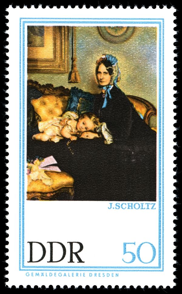 Grandmother and Granddaughter, Julius Scholtz