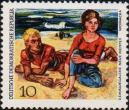 Young Couple on the Beach, Walter Womacka (1925-2010)