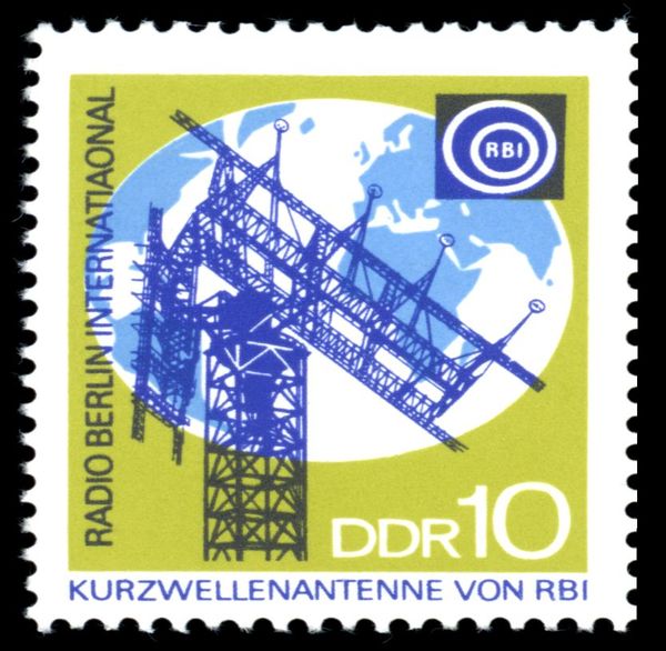 Shortwave Antenna, Radio Berlin International Logo, Globe