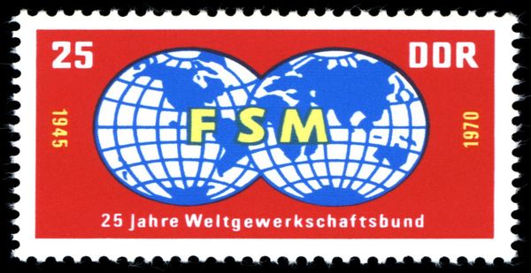 World Federation of Trade Unions Badge