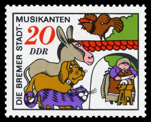 The Rooster Joins the Ass, Dog, and Cat