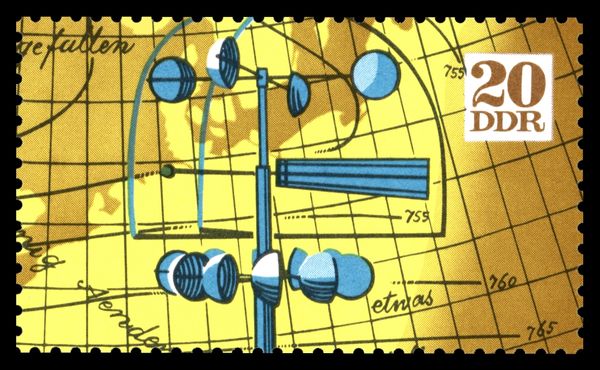 Anemometer, First German Weather Map