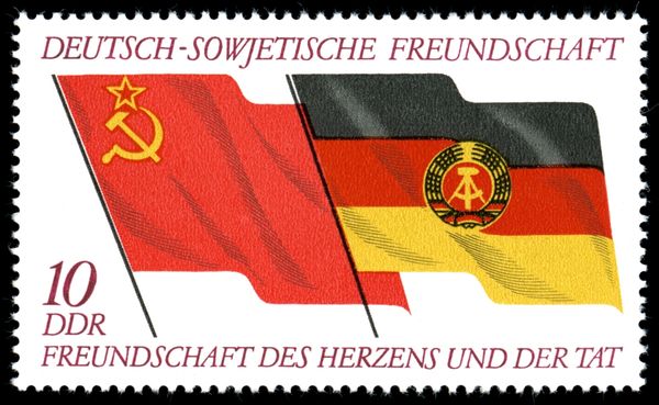 Flags of the USSR and East Germany