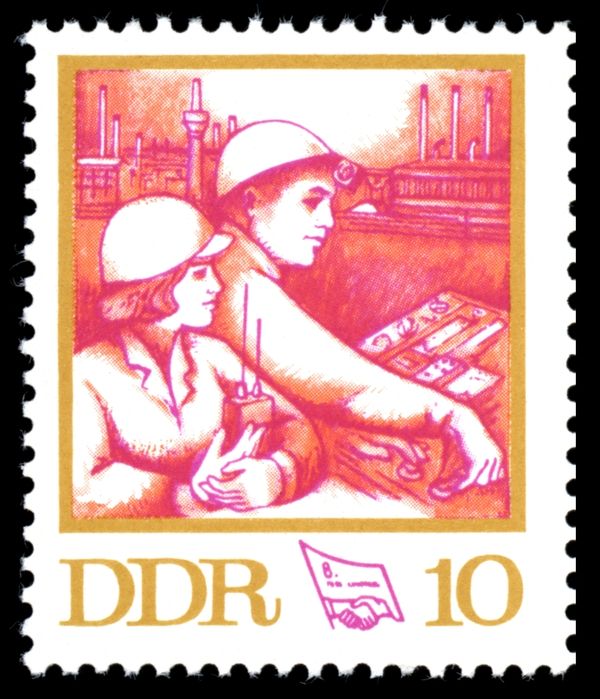 Workers at a Control Panel, Steel Plant Silbitz