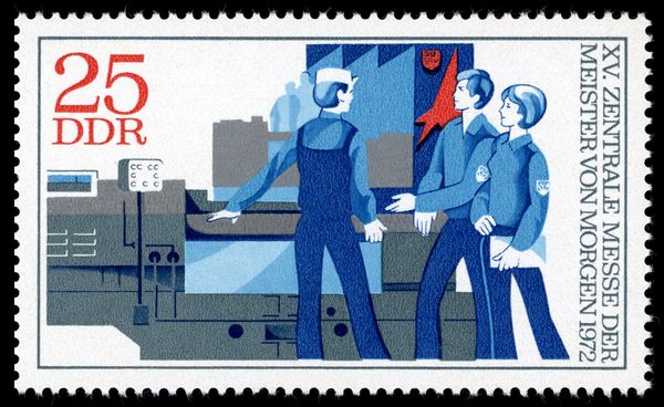 Young Workers at a Friction Welding Machine