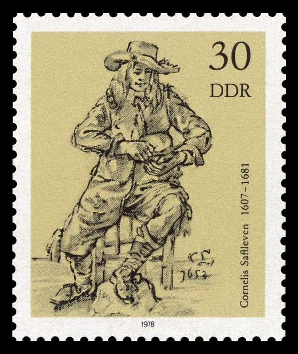 Seated Youth Cutting Bread by Cornelis Saftleven