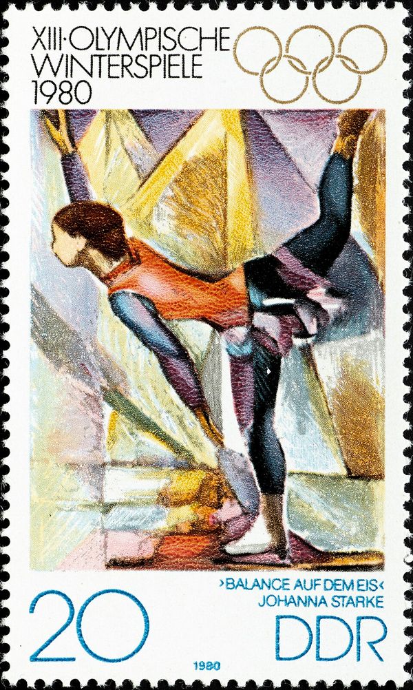 Balance on the Ice; Oil painting by Johanna Starke (1921-201