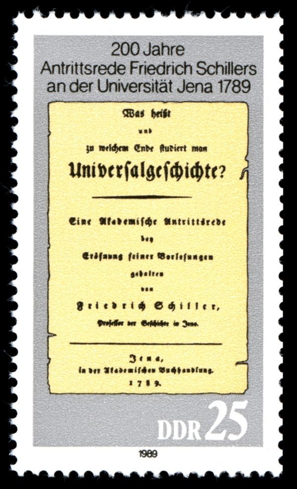 Title Page of Shiller's Speech