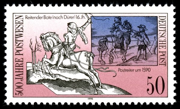 The small postrider (Dürer, 16th century), Postman (1590)