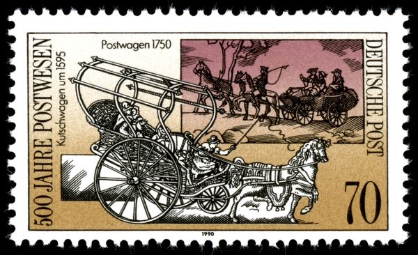 Carriages (to 1595), diligence (1750)