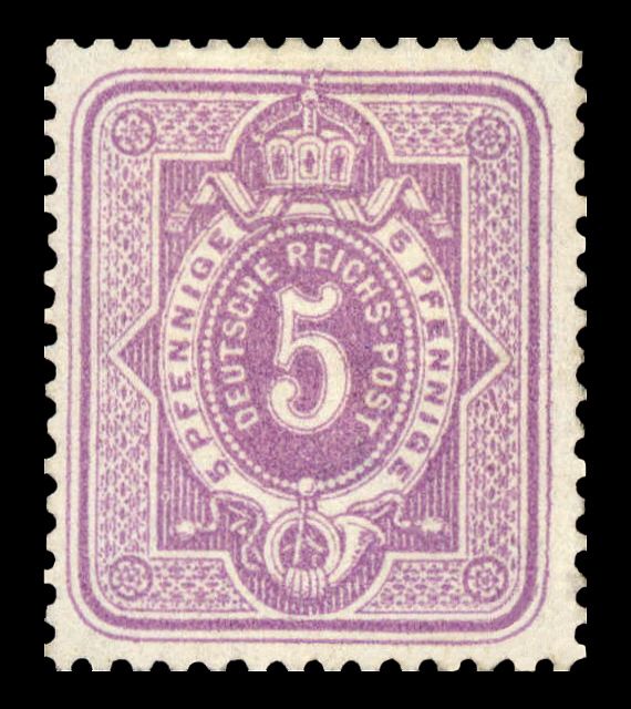 Digit in oval, crown, PFENNIGE