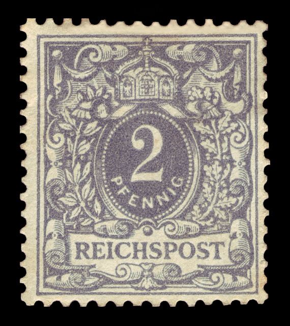 Value number under a crown in a pearls oval