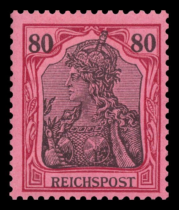 Germania with imperial crown, inscription 'REICHSPOST'