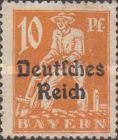 Stamps of Bavaria overprinted Deutsches Reich