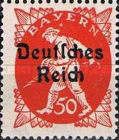 Stamps of Bavaria overprinted Deutsches Reich