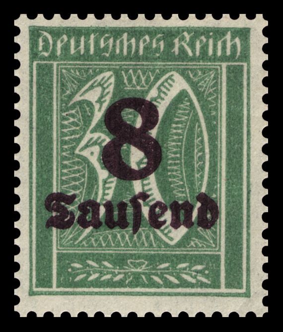 Surcharge - 8T on 30pf (numerals)