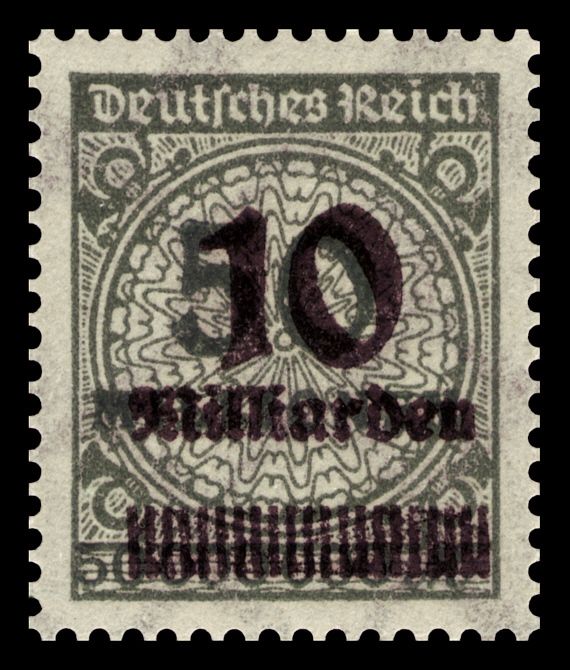 Surcharge - 10Md on 50M (numerals)