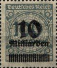Surcharge - 10Md on 50M (numerals)