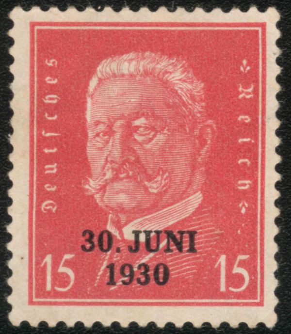 Overprint - Paul von Hindenburg (1847-1934), 2nd President