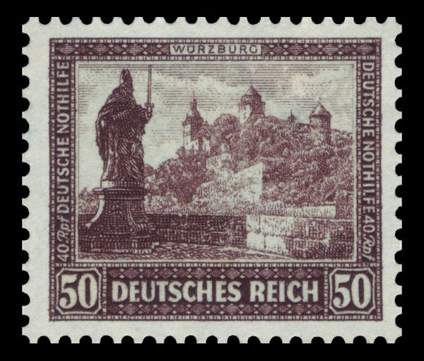 St. Burkhard on the Main-Bridge in Würzburg, stronghold Mari