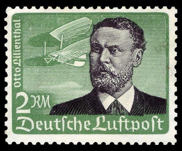 Otto Lilienthal and Lilienthal biplane glider