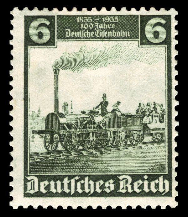 "Adler", first locomotive of the railway Nuremberg-Fürth