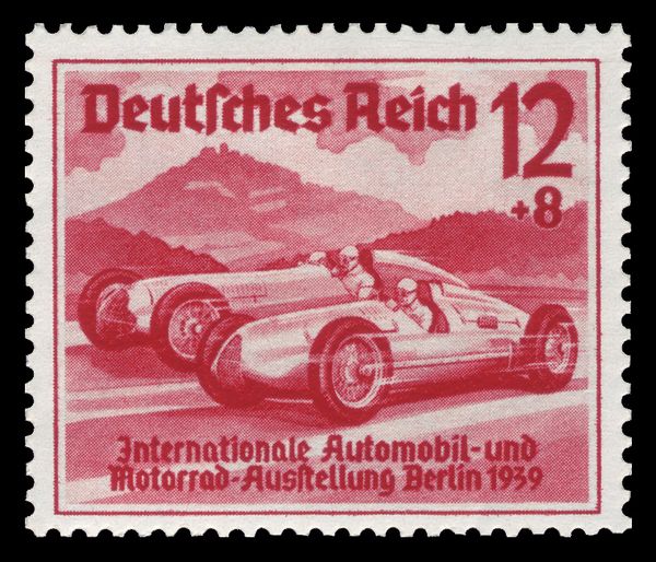 Race cars of Auto-Union and Mercedes-Benz (1938)