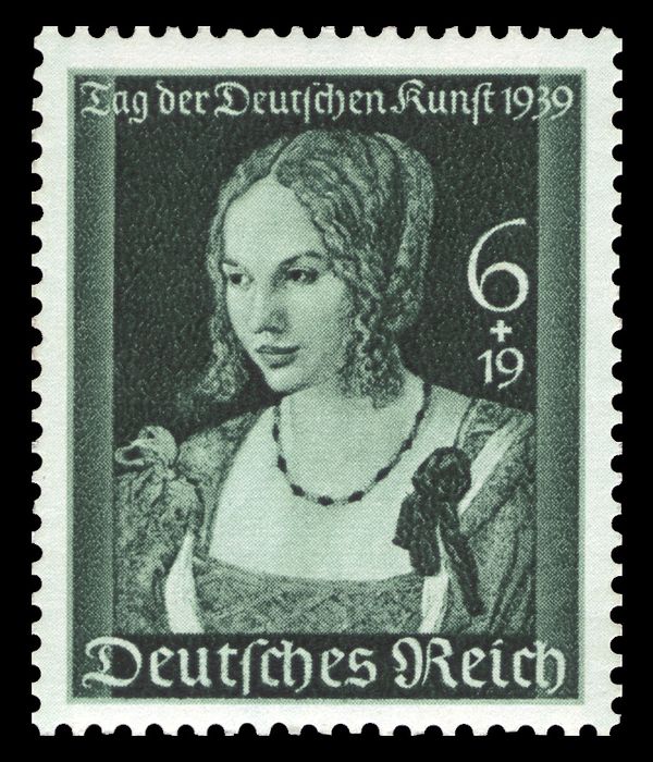 Venetian Woman Painting; by Albrecht Dürer (1471-1528)
