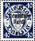 Stamps of Danzig surch Deutsches Reich and new values.
