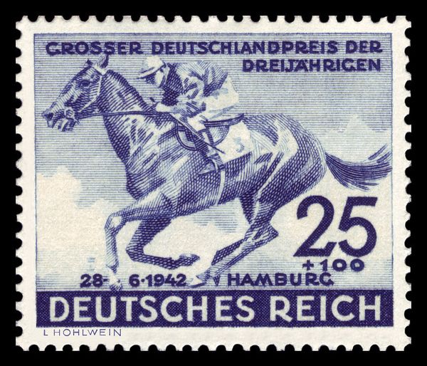 Racehorse with jockey