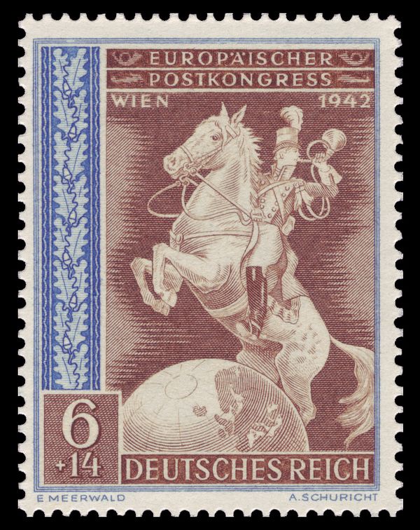Riding postillion over globe
