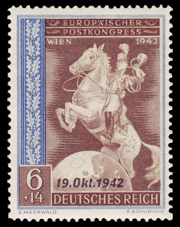 Riding postillion over globe