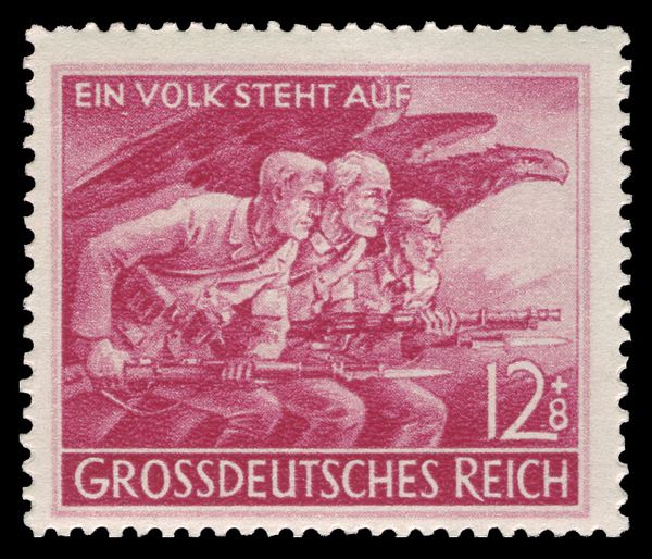 Volkssturm members, eagle