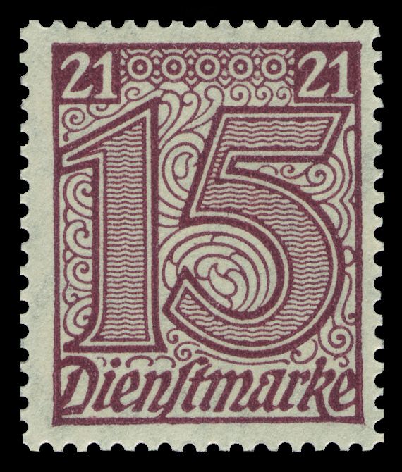 Official Stamp - with figures '21' in top corners