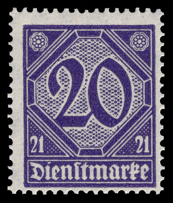Official Stamp - with figures '21'