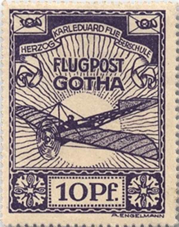 Air post stamp for Gotha