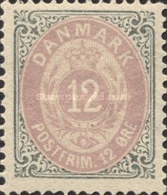 Frame II, perf 12¾, brown lilac