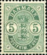 Coat of arms, small numerals in corners