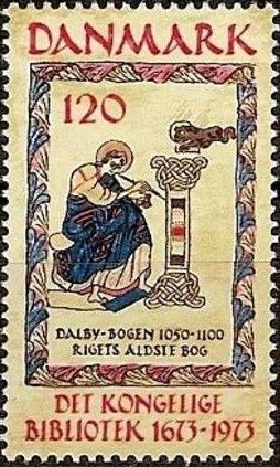 Page from the oldest existing Danish book - Dalby-bogen.