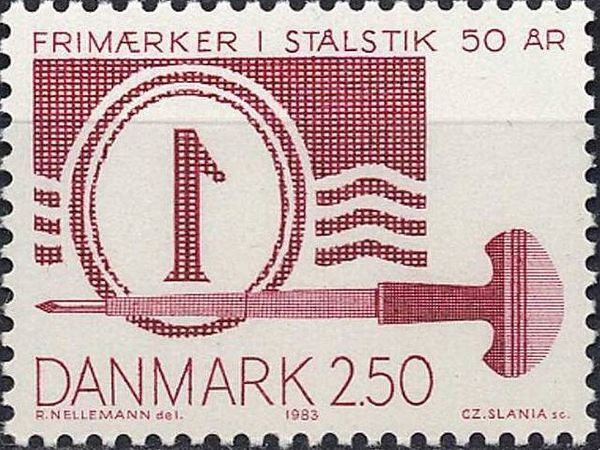 50th Anniv. of Danish recess-printed stamps