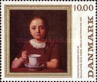"A Little Girl, Elise Kobke, With Cup" by Constantin Hansen