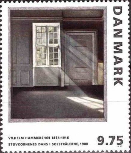 Dust Motes Dancing in the Sunbeams" by Vilheim Hammershoi