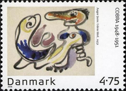 Painting by Asger Jorn from 1951 - No Title