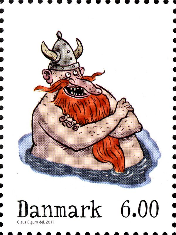 Viking in  a bath of ice