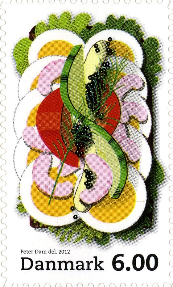 Sandwich with egg and crabs