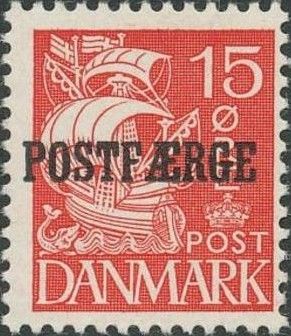 Sailing Ship - Overprinted POSTFÆRGE