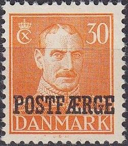 King Christian X type 1942-46 overprinted POSTFÆRGE