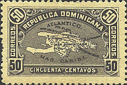 Map of Hispaniola Island